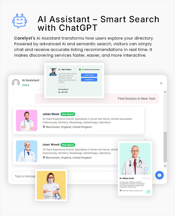 Carelyst - Medical & Doctors Directory Listing WordPress Theme - 3