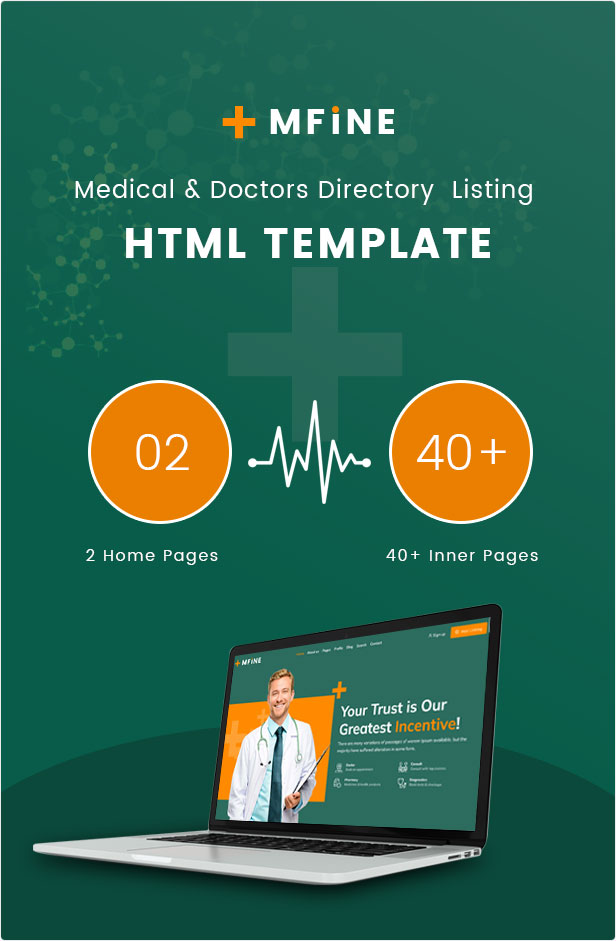 Mfine - Medical & Doctors Directory Listing HTML Template - 1